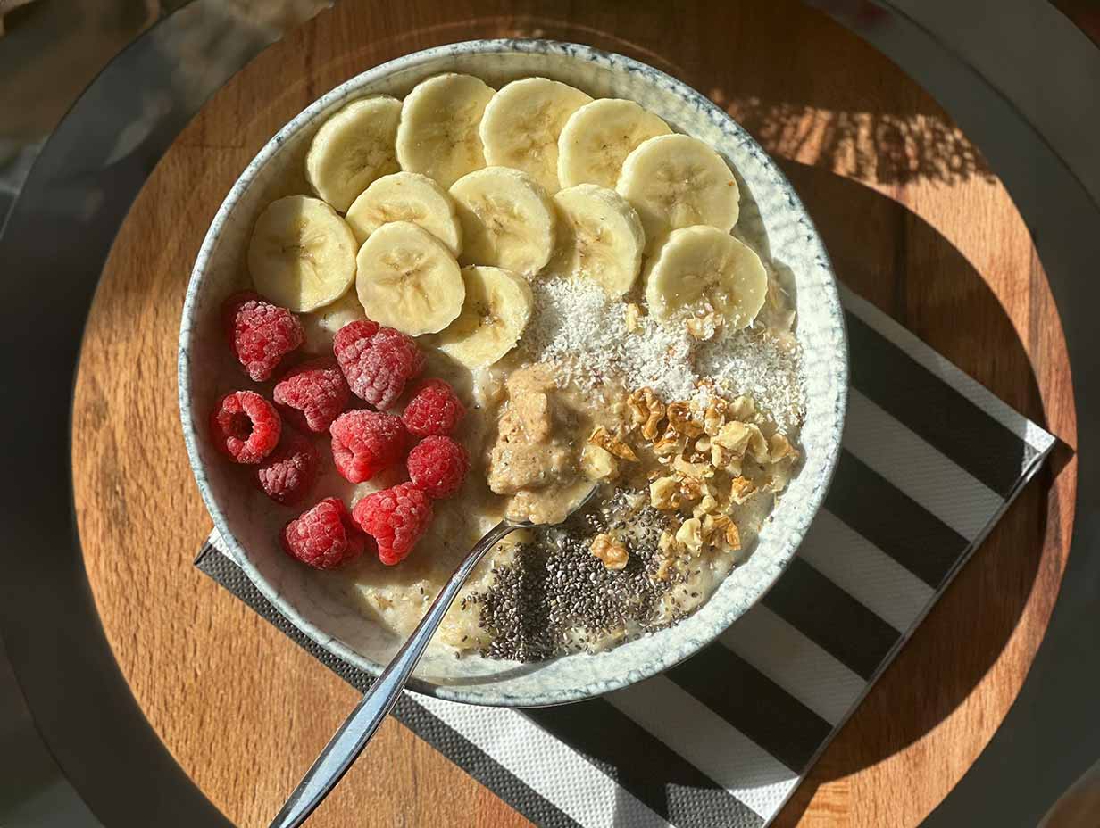porridge banane graines de chia